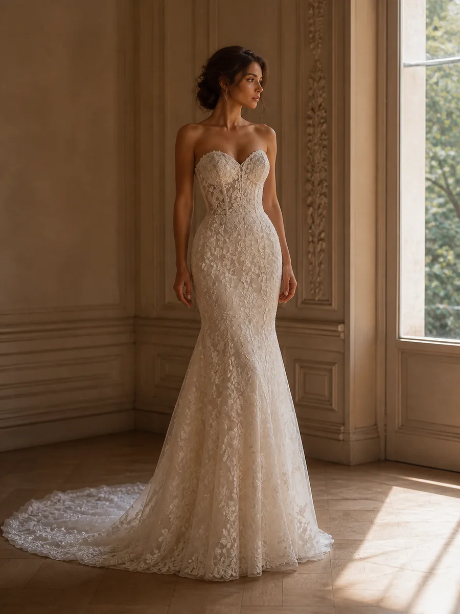 Luxury bridal gown craftsmanship