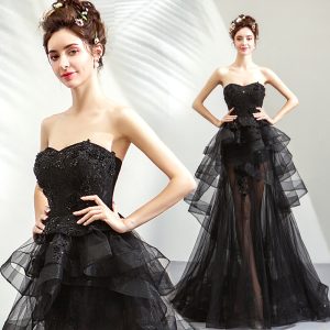 2024 summer new black lace tube top wedding dress, perfect choice for weddings, dinners, and birthday party dresses.